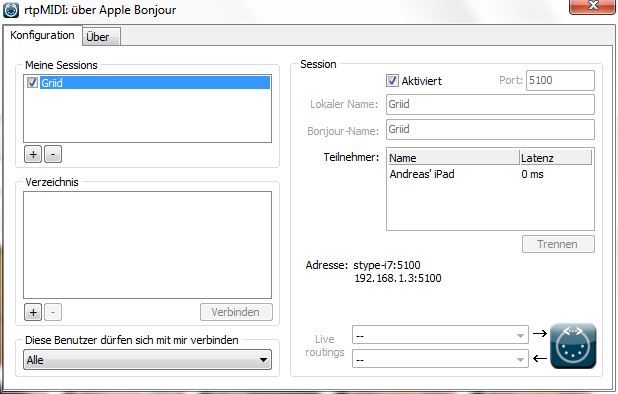 griidpro-rtpmidi-connected